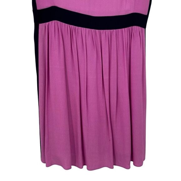 LILLY PULITZER Irene Pink/Navy Trim Crepe Scoop Neck Tank Dress - Picture 6 of 11